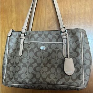 Coach Brown Signature Tote Bag